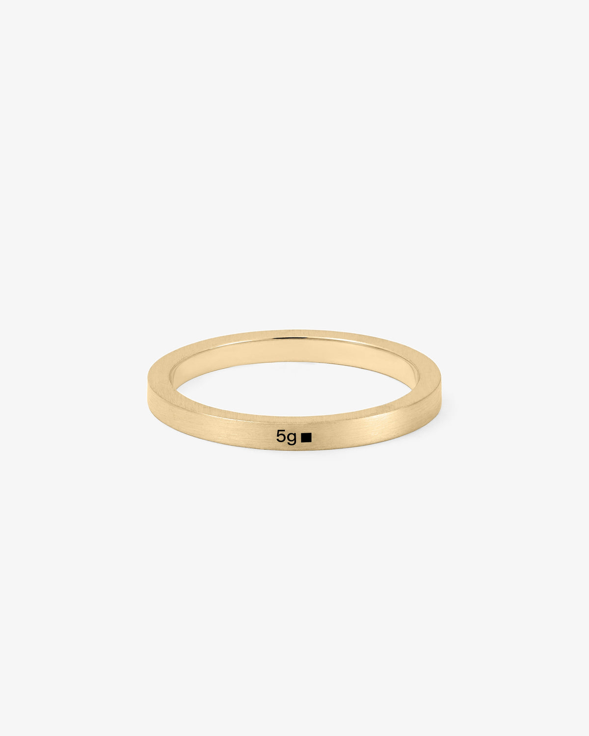 Le gramme 5g brushed 18k gold ribbon ring