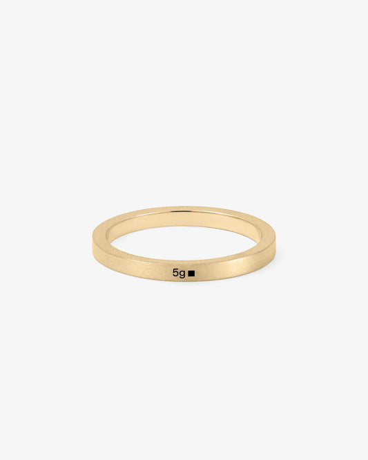 Le gramme 5g brushed 18k gold ribbon ring