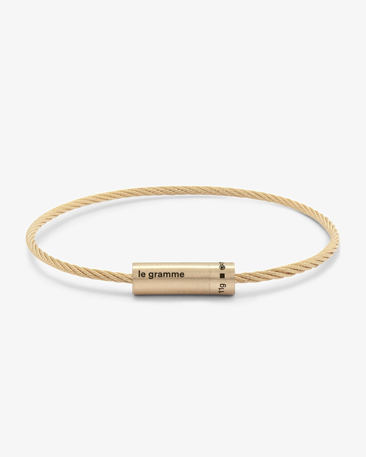 Le gramme 11g brushed 18k gold cable bracelet
