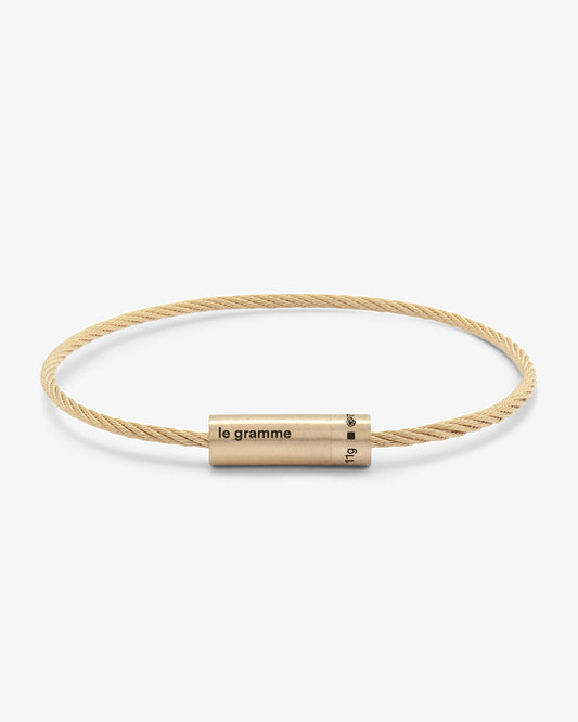 Le gramme 11g brushed 18k gold cable bracelet