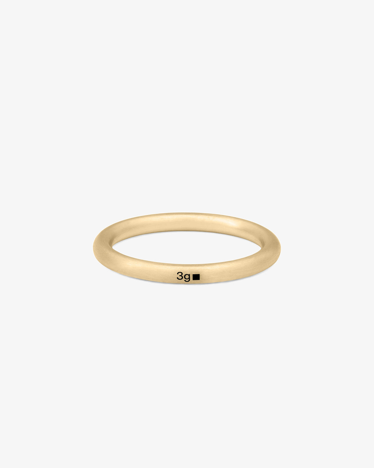 Le gramme 3g brushed 18k gold bangle ring