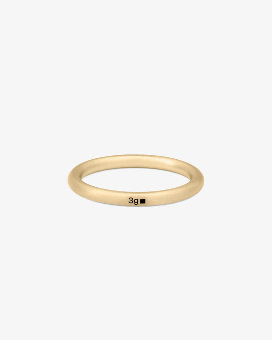 Le gramme 3g brushed 18k gold bangle ring