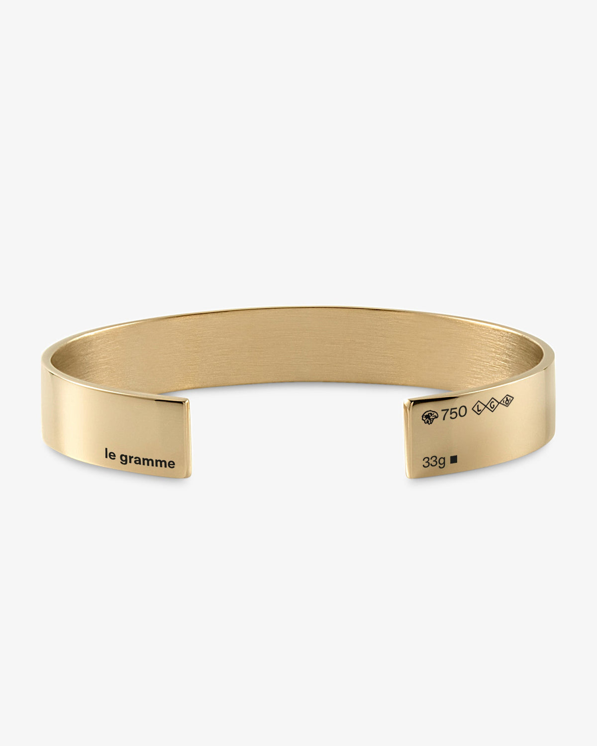 Le gramme 33g polished 18k gold ribbon bracelet
