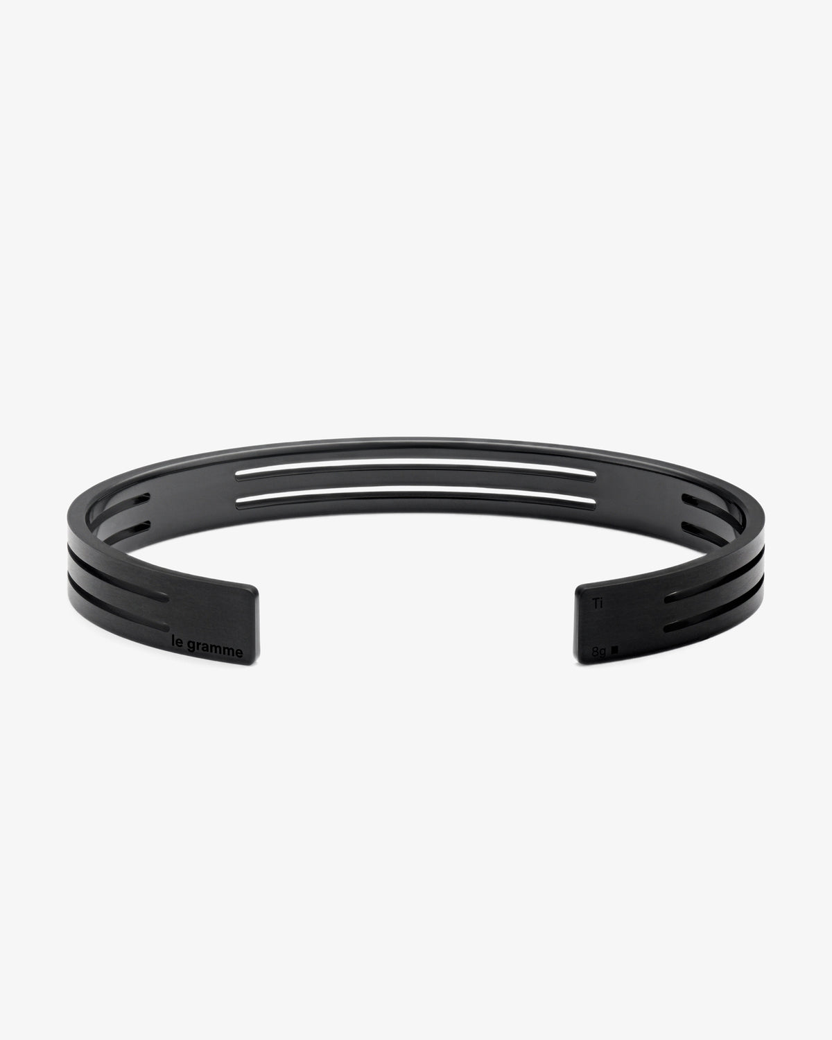 Le gramme 8g dlc titanium punched ribbon bracelet