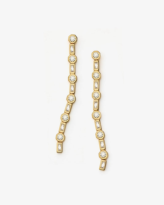 Missoma Lucy Williams Tennis Large Drop Earrings in gold vermeil