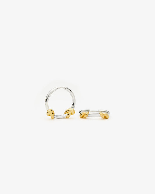 Missoma Lucy Williams Knot Small Hoop Earrings in gold-plated brass