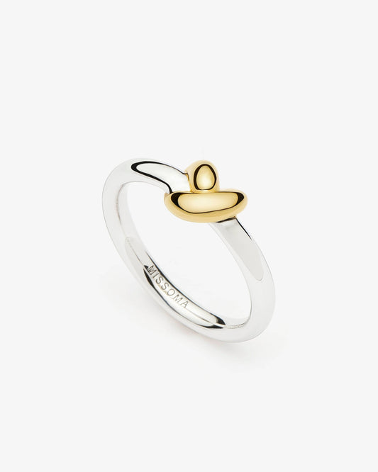 Missoma Lucy Williams Knot Stacking Ring in gold-plated brass