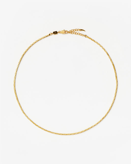 Missoma Lucy Williams Cobra Snake Chain Necklace in gold-plated brass