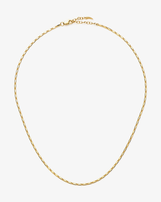 Missoma Lucy Williams Horizon Link Chain Necklace in gold vermeil