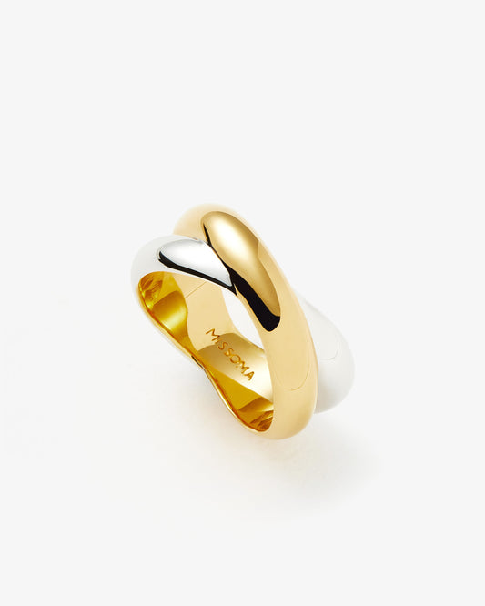 Missoma Lucy Williams Chunky Entwine Ring in gold-plated brass