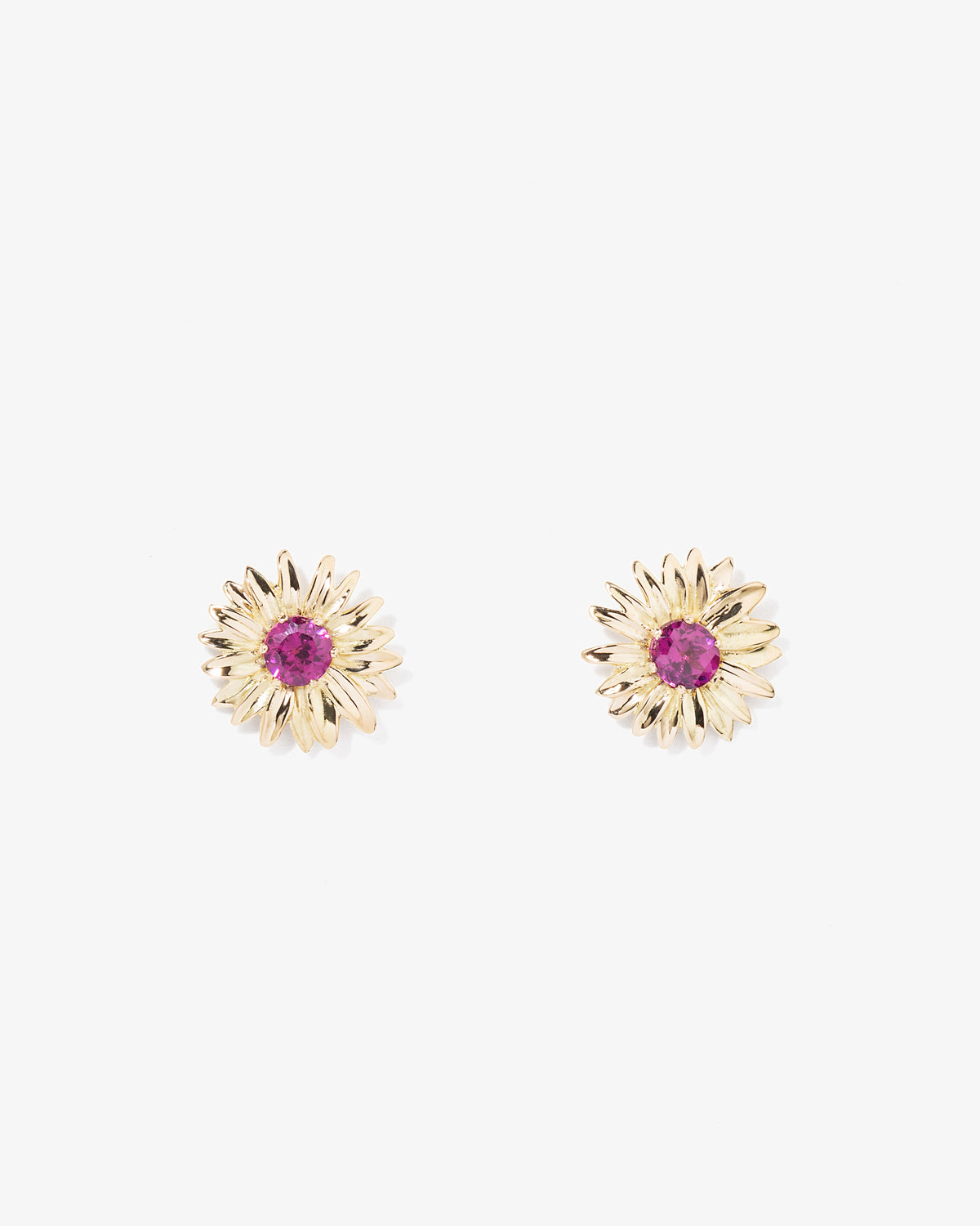 Aurelie Bidermann Fine 18K Gold Bouquet Rhodolite Garnet Single Earring