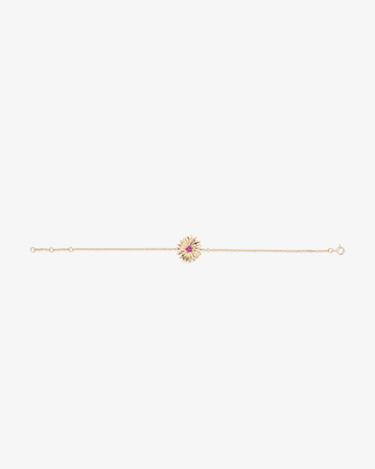 Aurelie Bidermann Fine 18K Gold Bouquet Rhodolite Garnet Bracelet