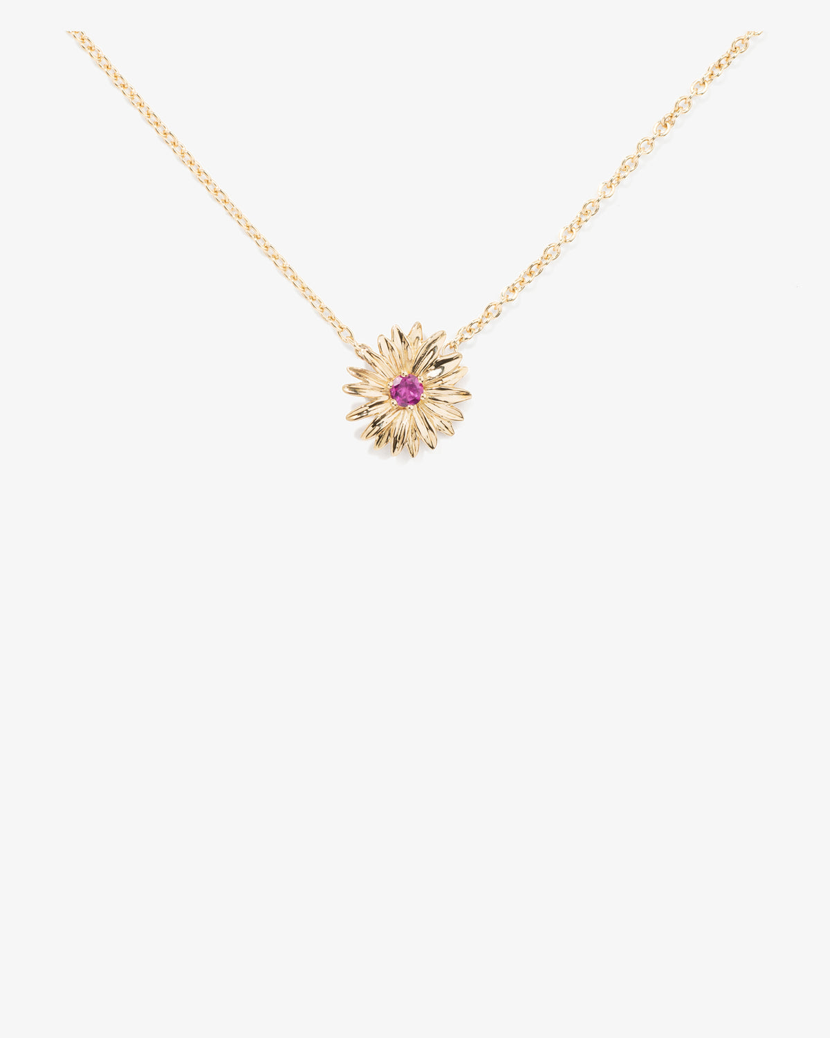 Aurelie Bidermann Fine 18K Gold Bouquet Rhodolite Garnet Necklace