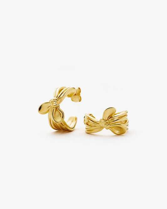 Missoma x MARKGONG Bow Hoop Earrings in gold-plated brass