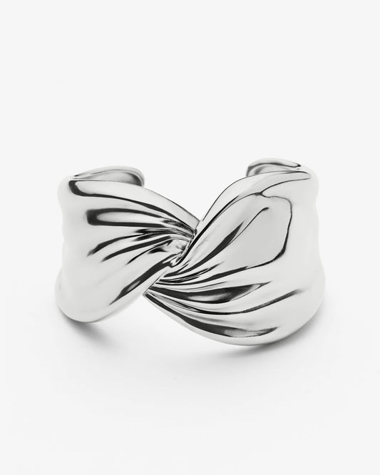 Missoma x MARKGONG Draped Statement Cuff in silver-plated brass