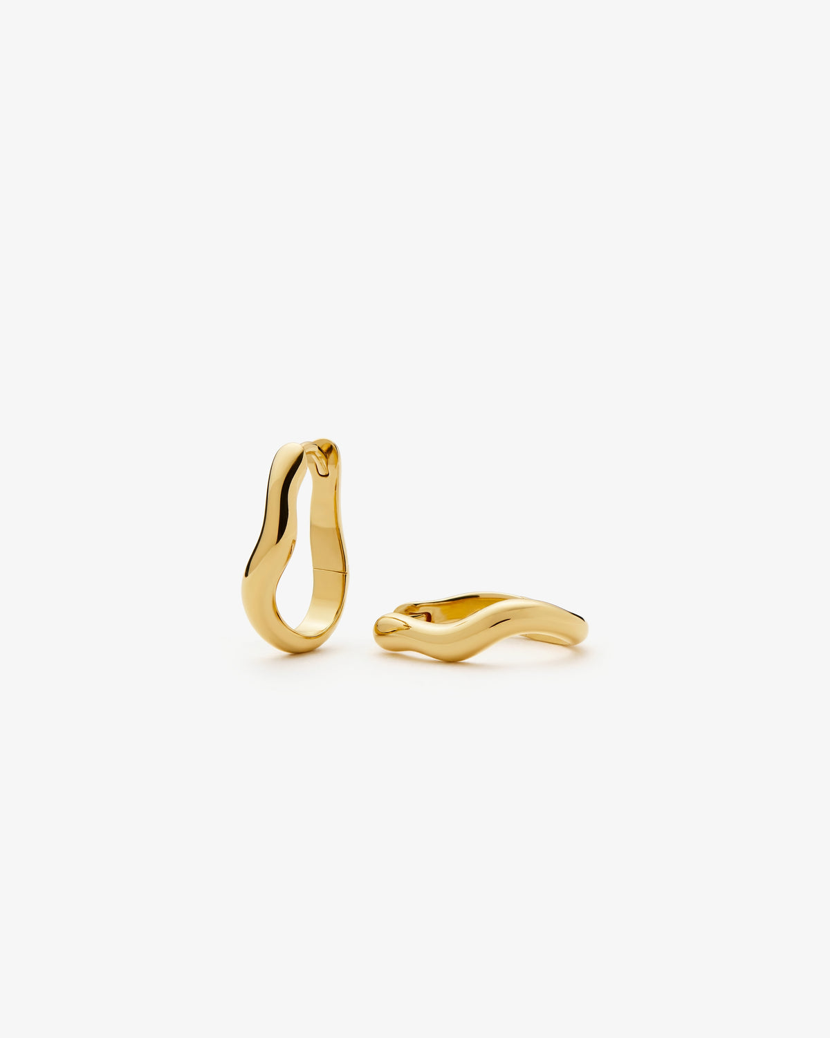 Missoma Molten Classic Small Hoop Earrings in gold-plated brass