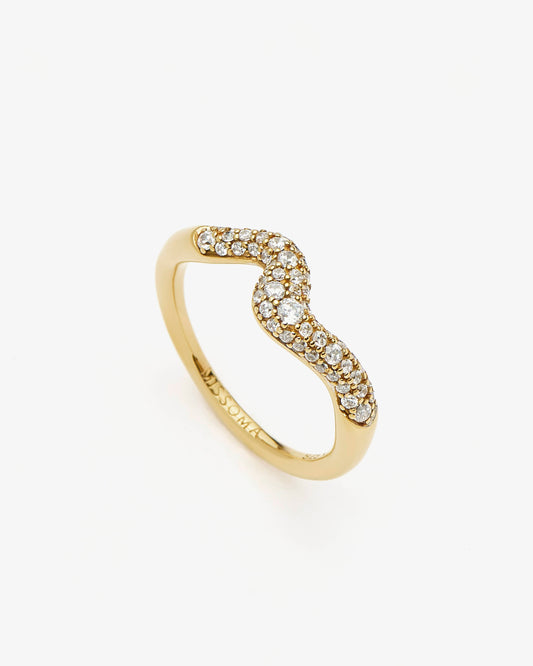 Missoma Molten Snow Stacking Ring in gold-plated sterling silver