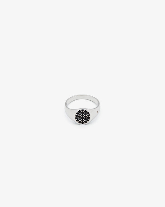 Tom Wood Mini Oval Black Spinel Ring