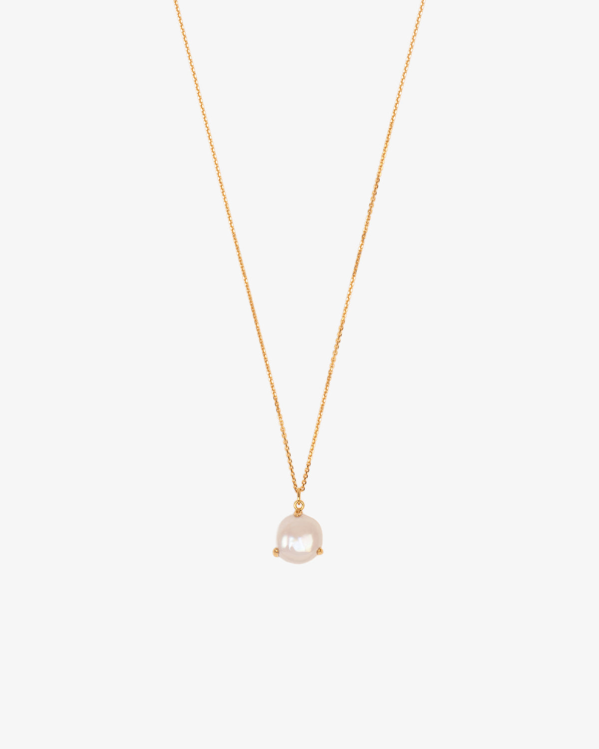 Wouters & Hendrix Gold 18K Gold Long Pearl Pendant Necklace, detail view