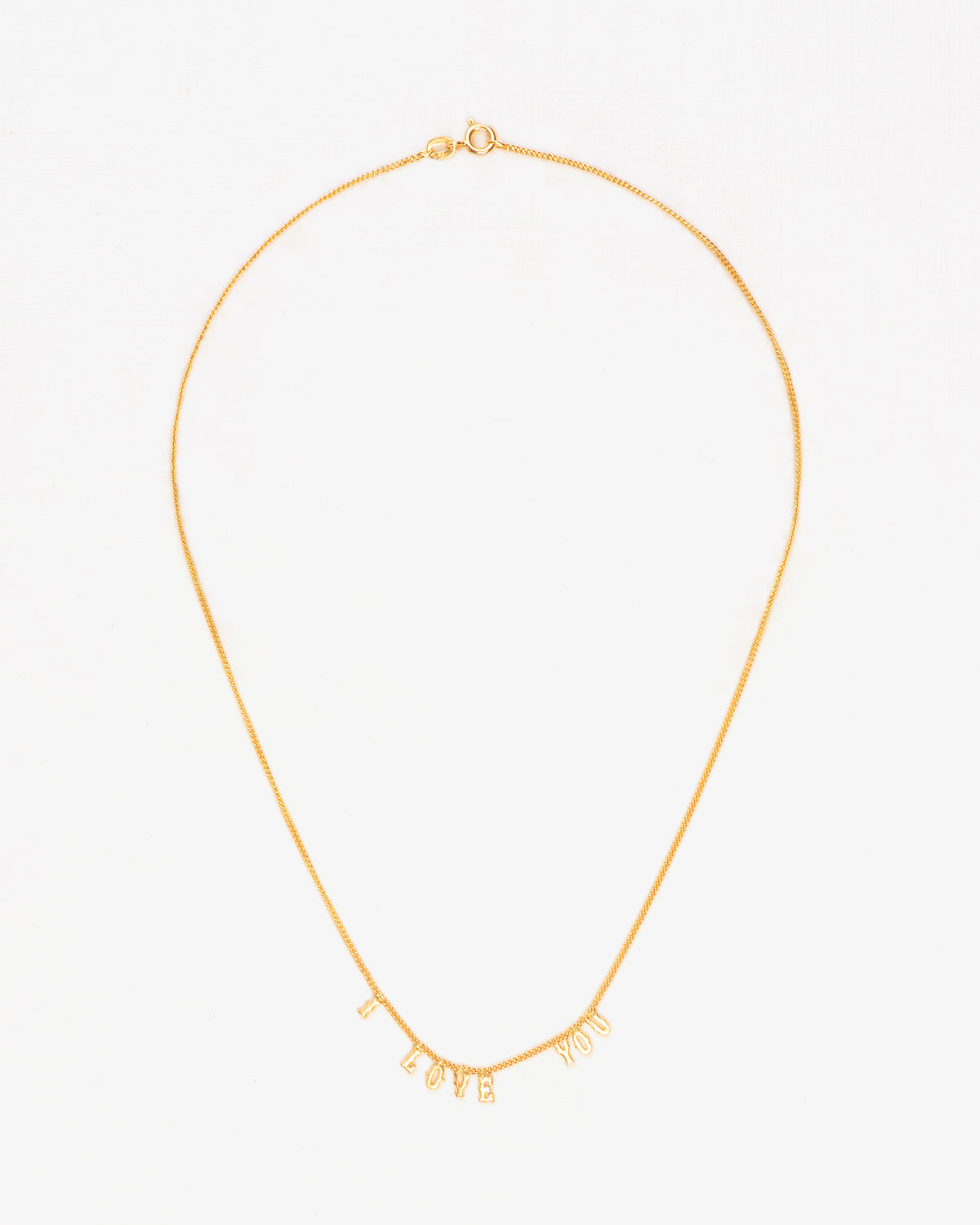 Wouters & Hendrix Gold 18K Gold 'I Love You' Pendant Necklace
