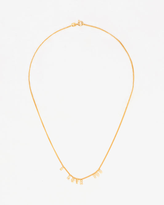 Wouters & Hendrix Gold 18K Gold 'I Love You' Pendant Necklace