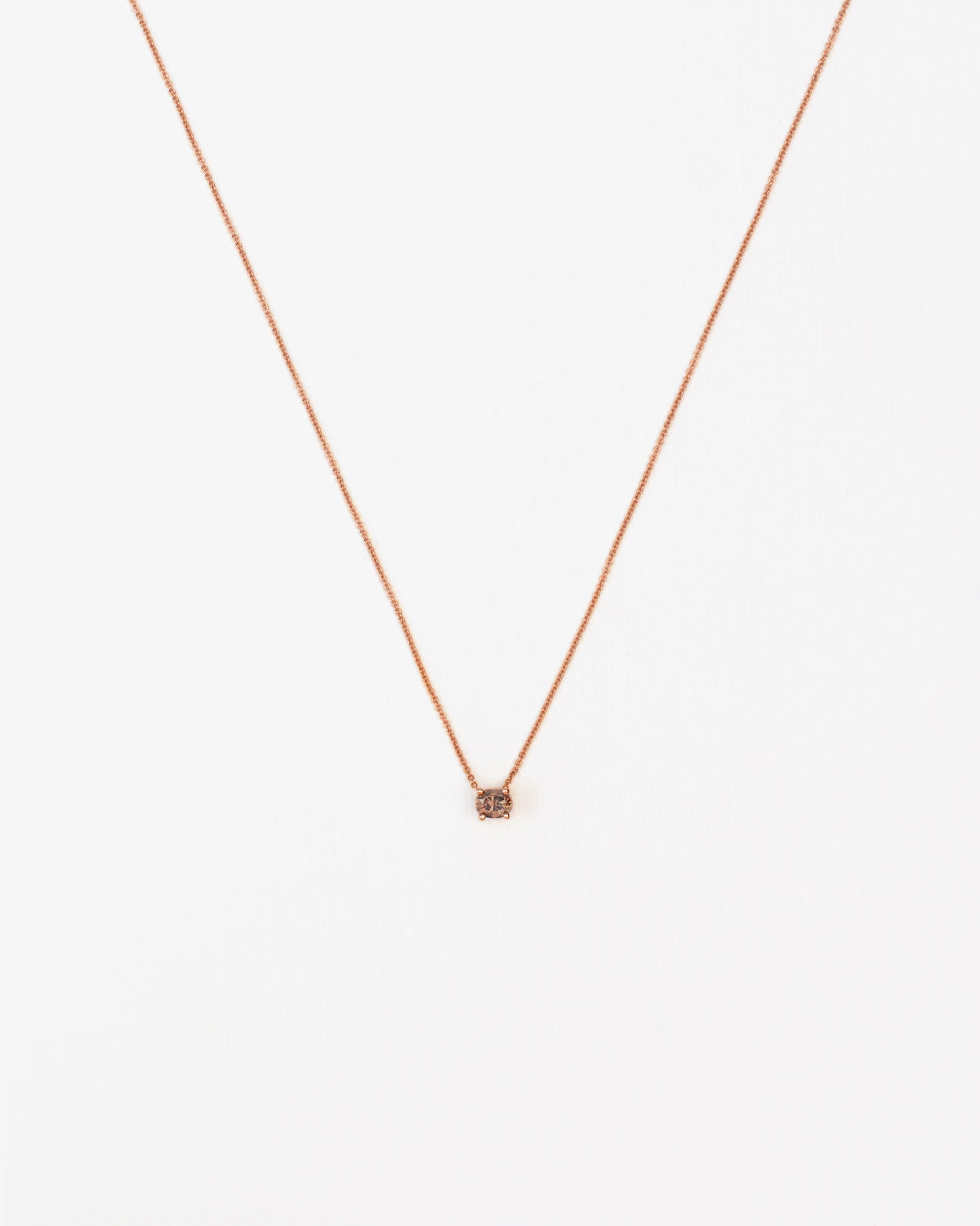 Wouters & Hendrix Gold 18K Rose Gold Cream Diamond Pendant Necklace