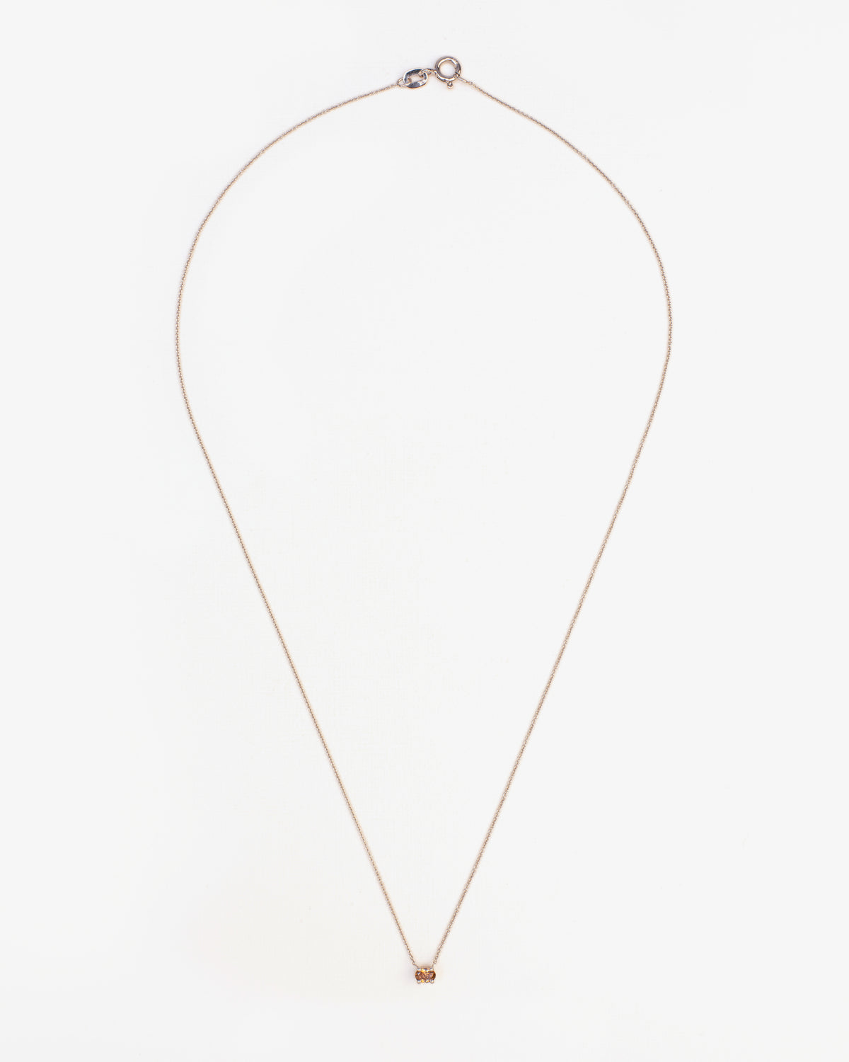 Wouters & Hendrix Gold 18K White Gold Cream Diamond Pendant Necklace