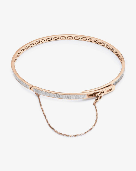 Pavé Thin Safety Chain Choker Necklace