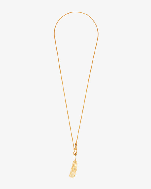 Wouters & Hendrix Long Feather Pendant Necklace