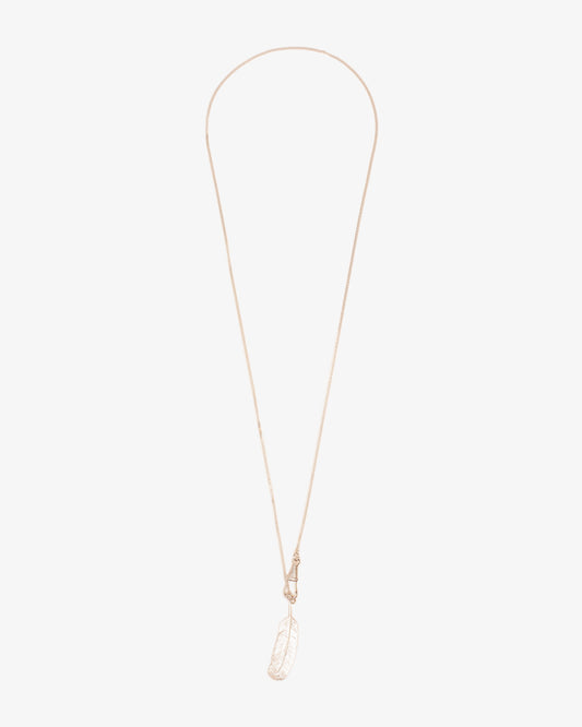 Wouters & Hendrix Long Feather Pendant Necklace