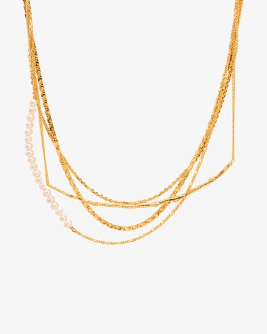 Wouters & Hendrix Branch and Pearl Layered Necklace