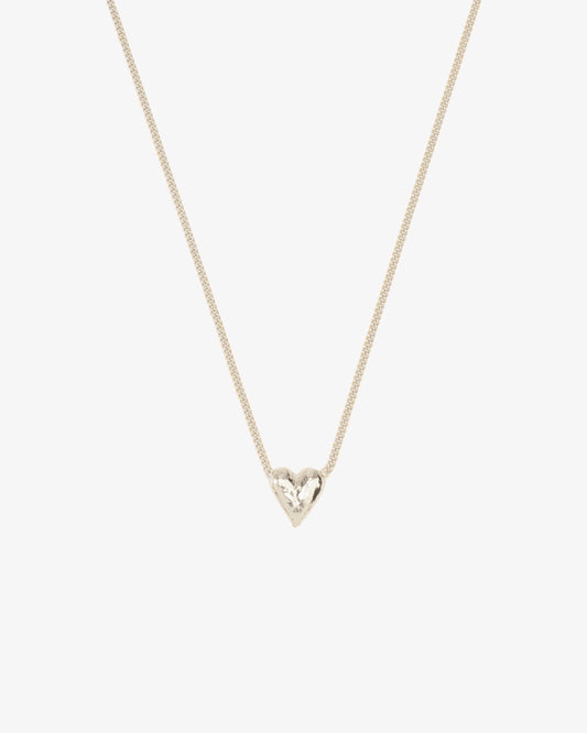 Wouters & Hendrix Heart-Shaped Hammered Pendant Necklace in 925 sterling silver