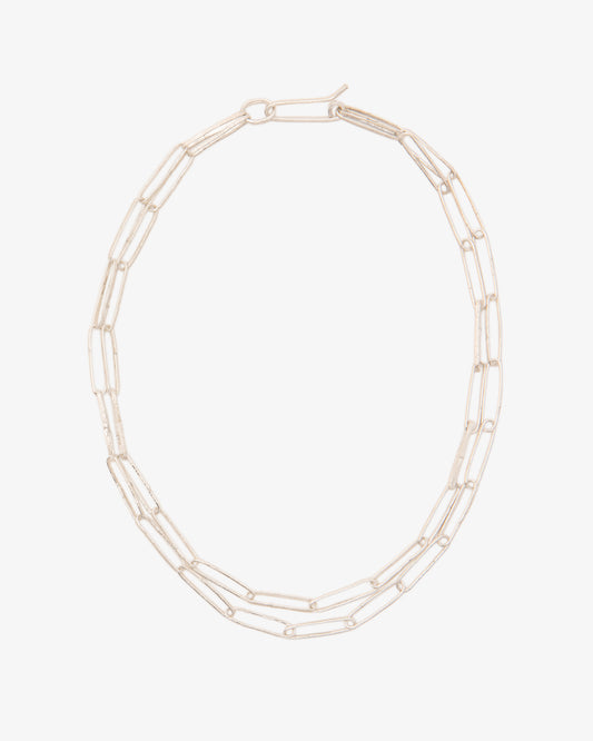 Hammered Link Chain Necklace