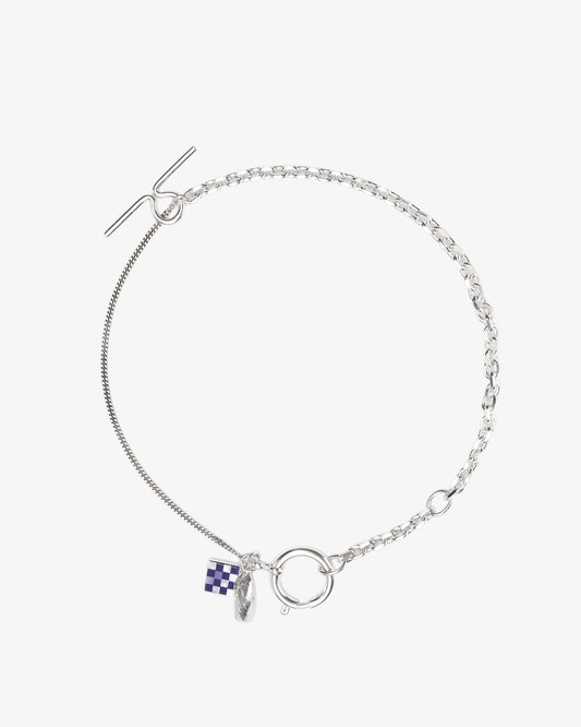 Mosaic Mussel and T-Clasp Chain Necklace