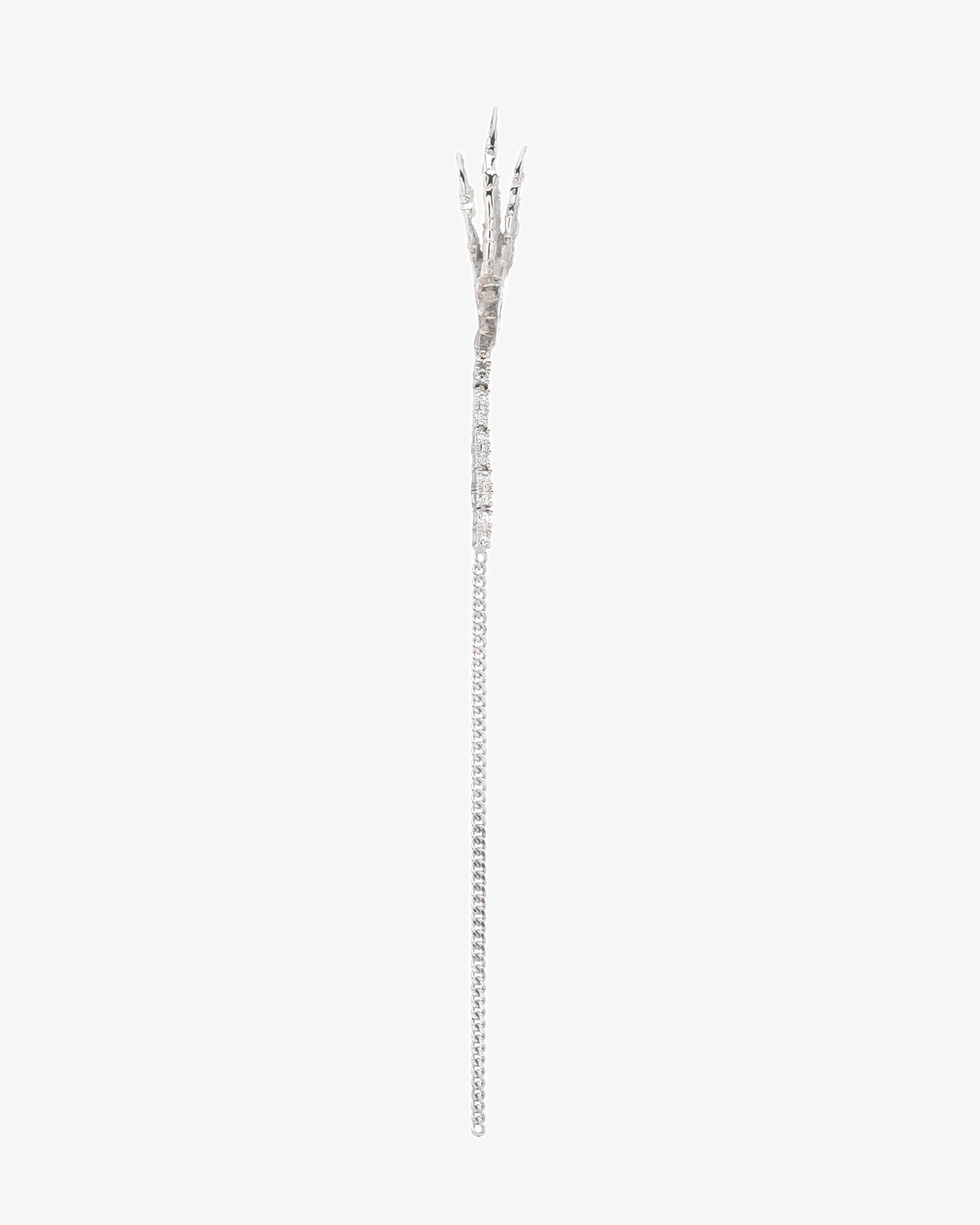 Wouters & Hendrix Gold 18K White Gold Claw Diamond Earrings, single earring