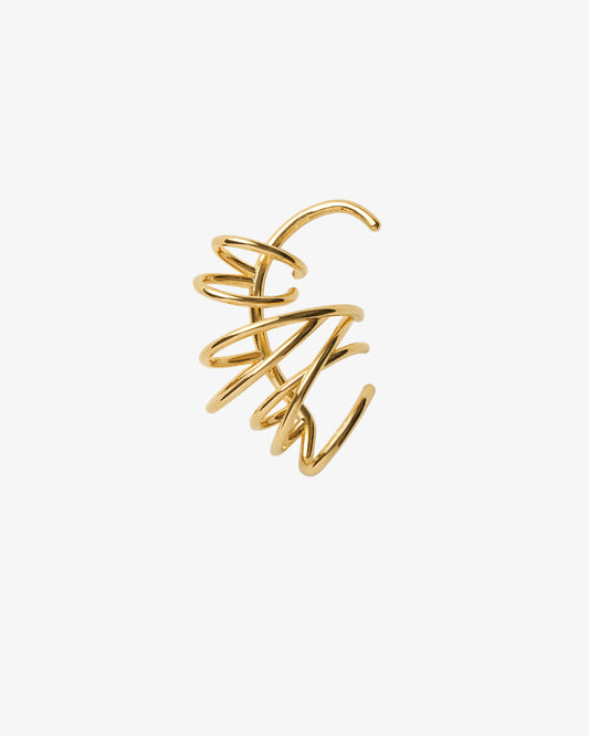 Panconesi Orbit Ear Cuff in 18-karat gold-plated brass