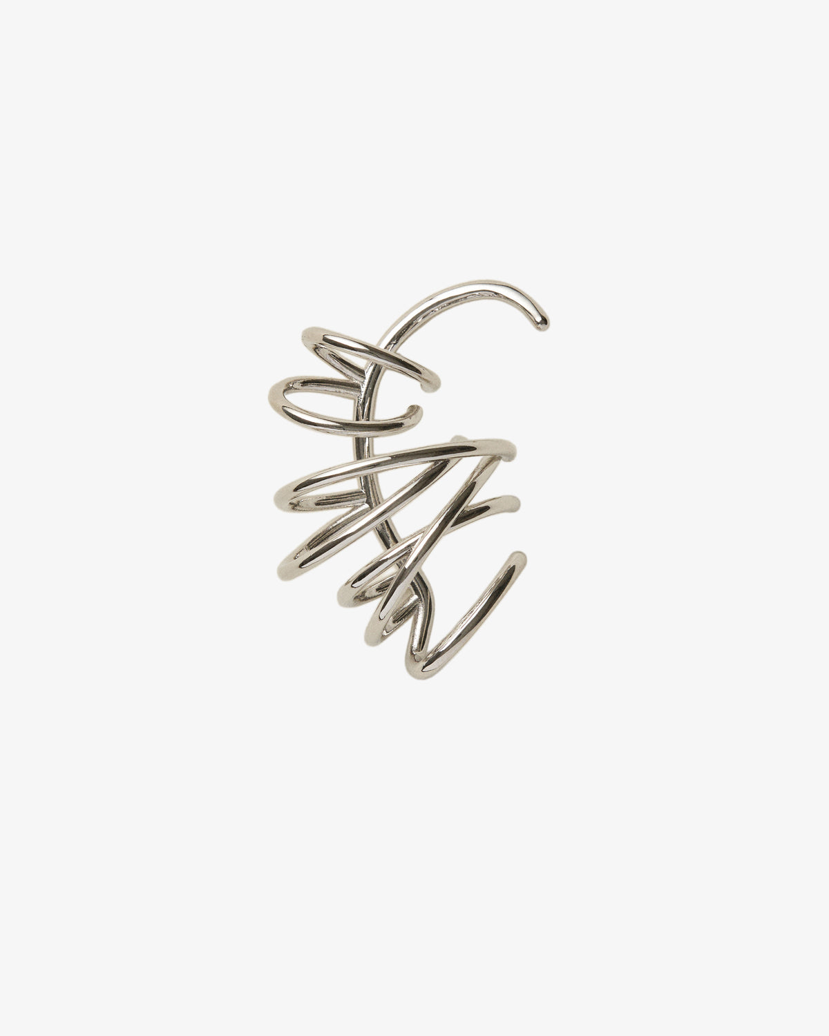 Panconesi Orbit Ear Cuff in rhodium-plated brass