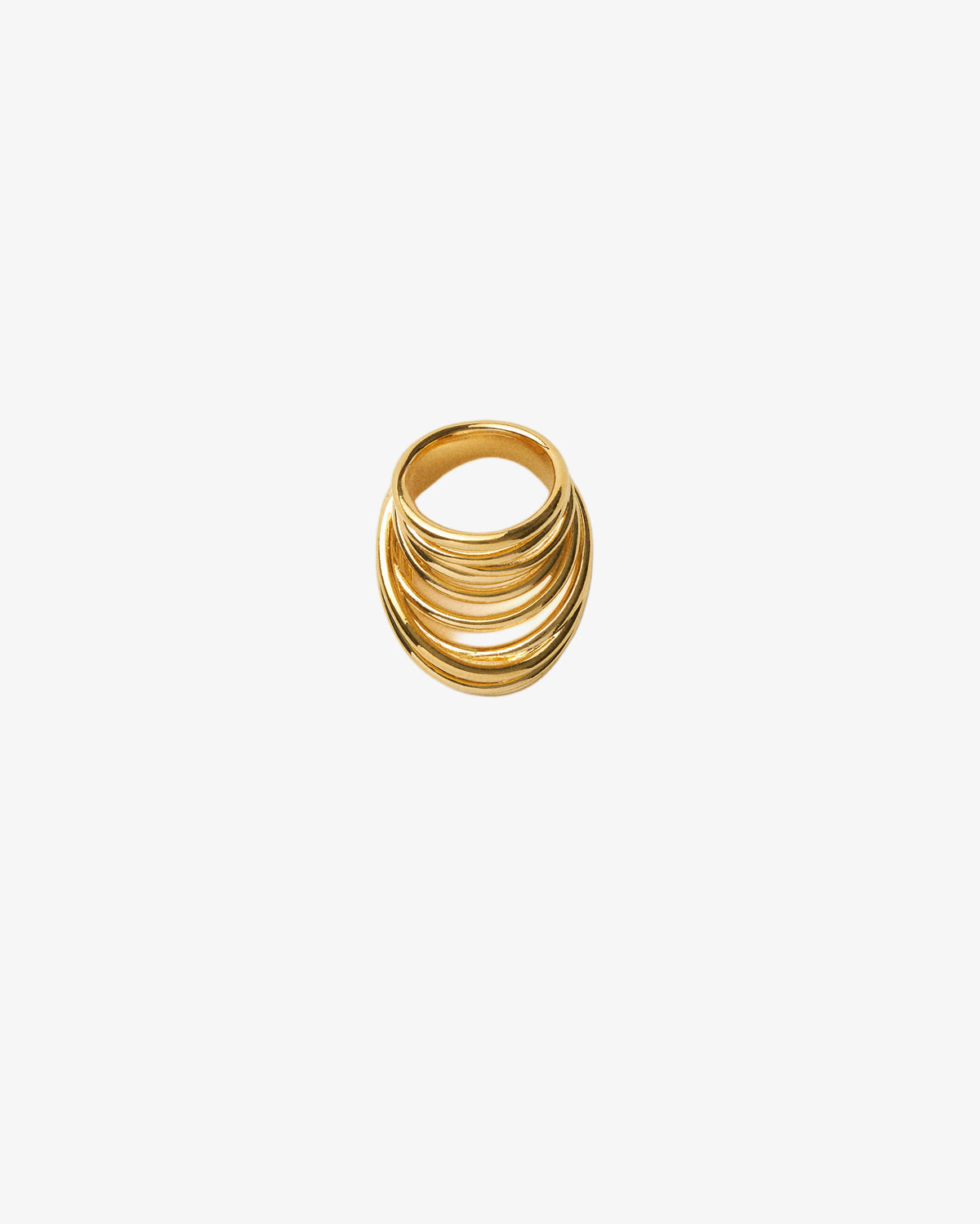 Panconesi Orbit Multi Ring in 18-karat gold-plated brass