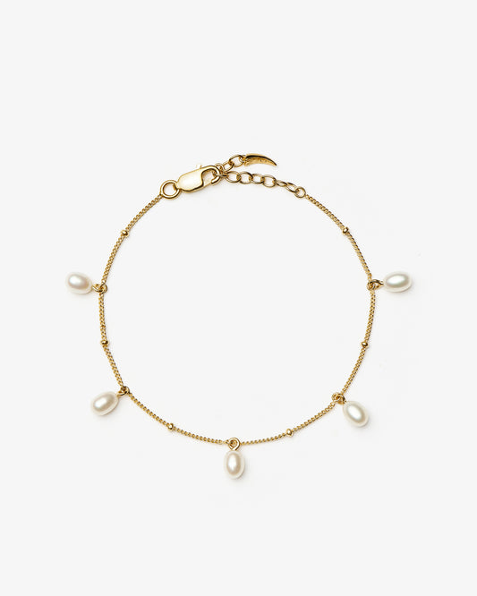 Missoma Pearl Baya Baroque Chain Bracelet in gold-plated sterling silver