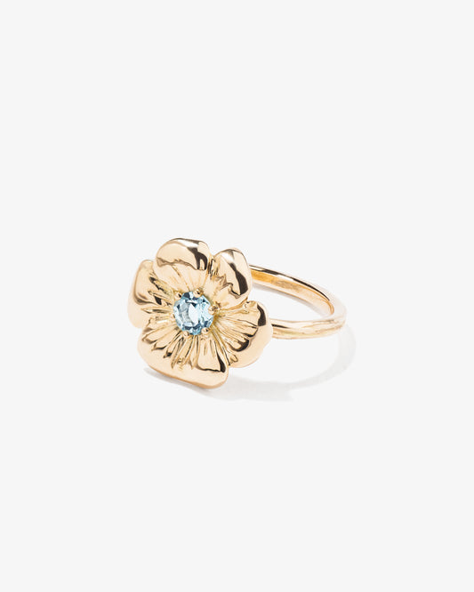 Aurelie Bidermann Fine 18K Gold Bouquet Topaz Ring