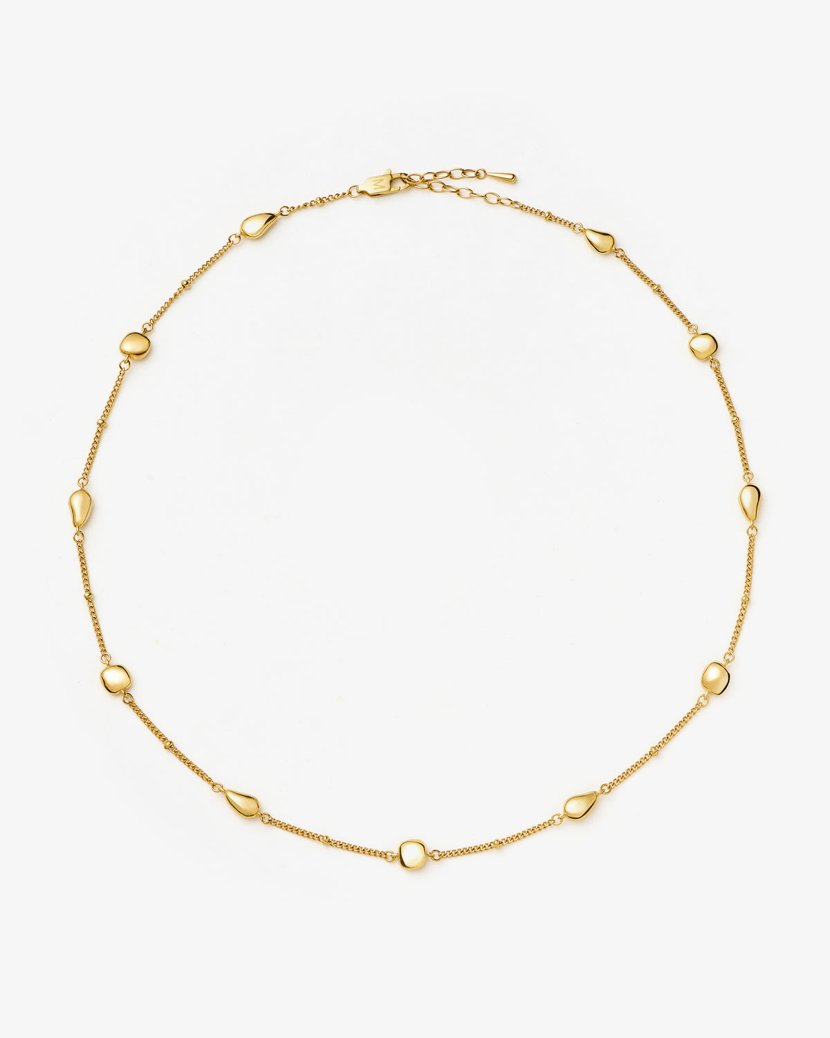 Missoma Molten Teardrop Multi Charm Necklace in gold-plated metal