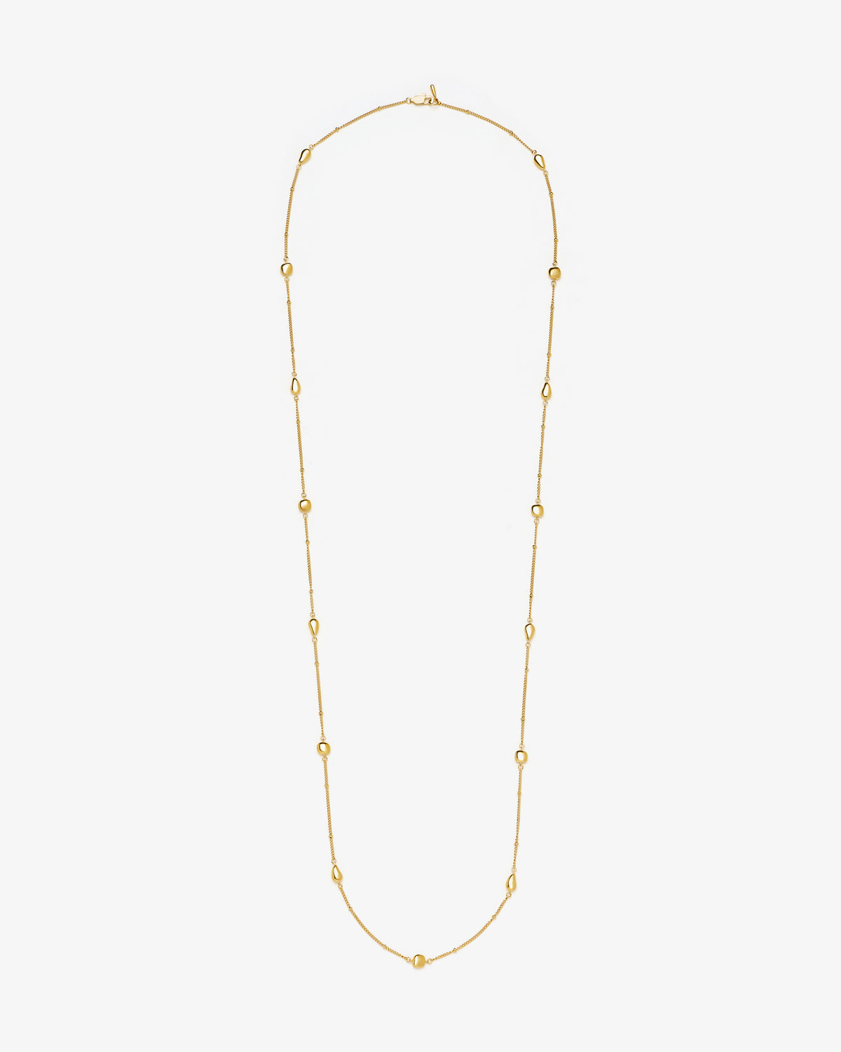 Missoma Molten Teardrop Multi Charm Wraparound Necklace in gold-plated metal