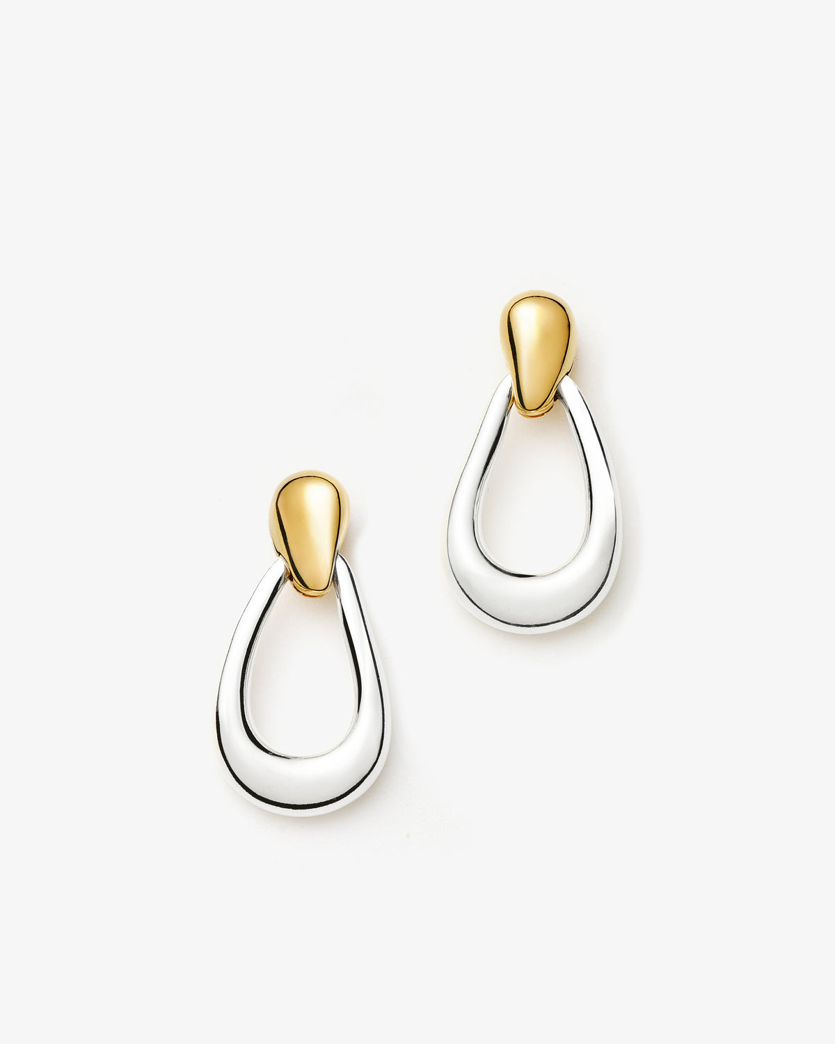 Missoma Molten Teardrop Statement Stud Earrings in gold-plated brass