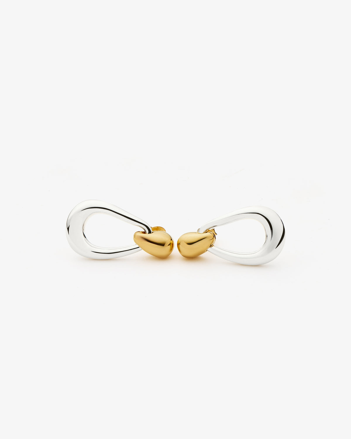 Missoma Molten Teardrop Statement Stud Earrings in gold-plated brass, third view