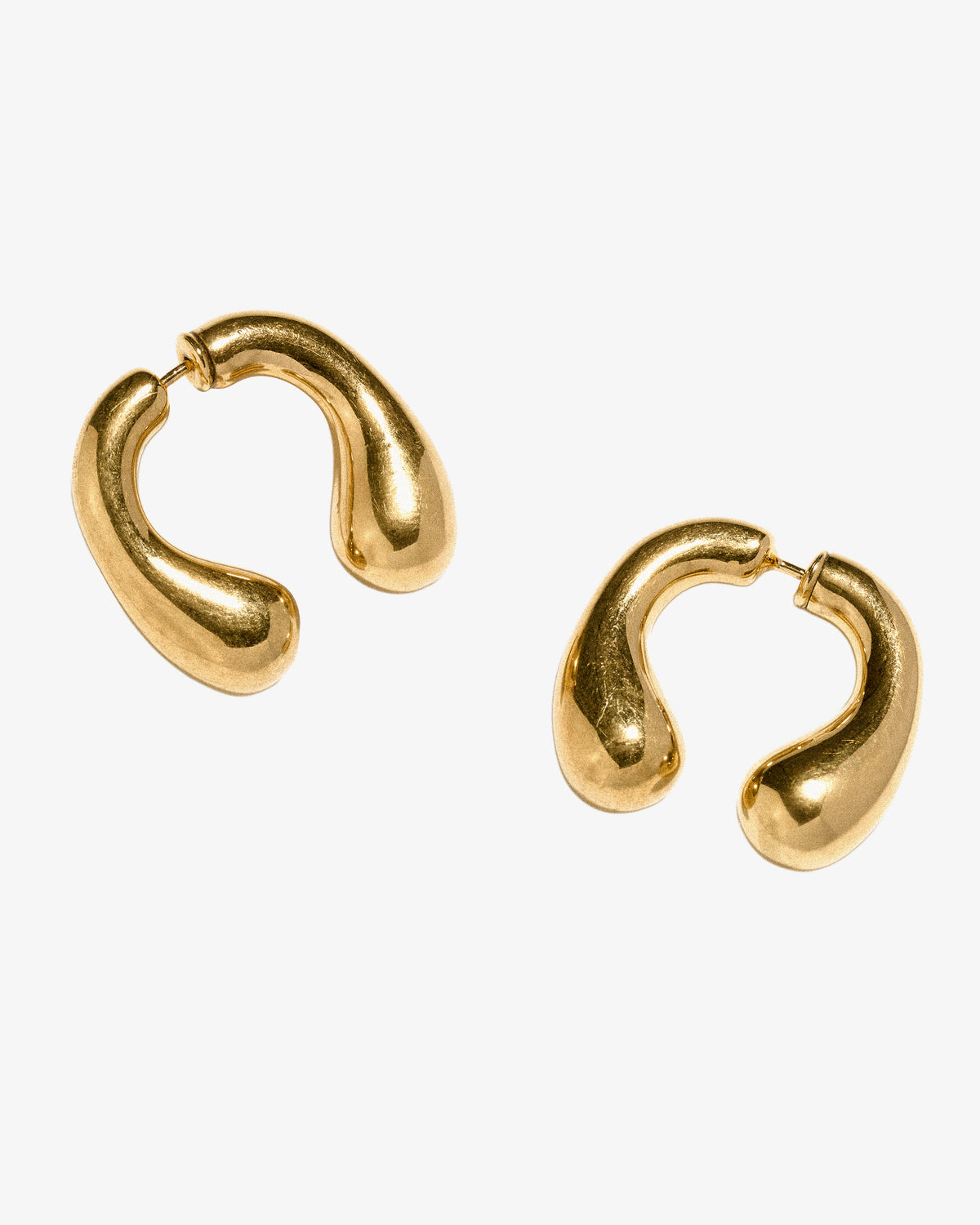Panconesi P Helix Earrings in 18-karat gold-plated copper