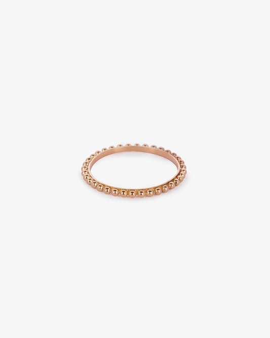 Wouters & Hendrix Gold 18K Rose Gold Ball Chain Ring