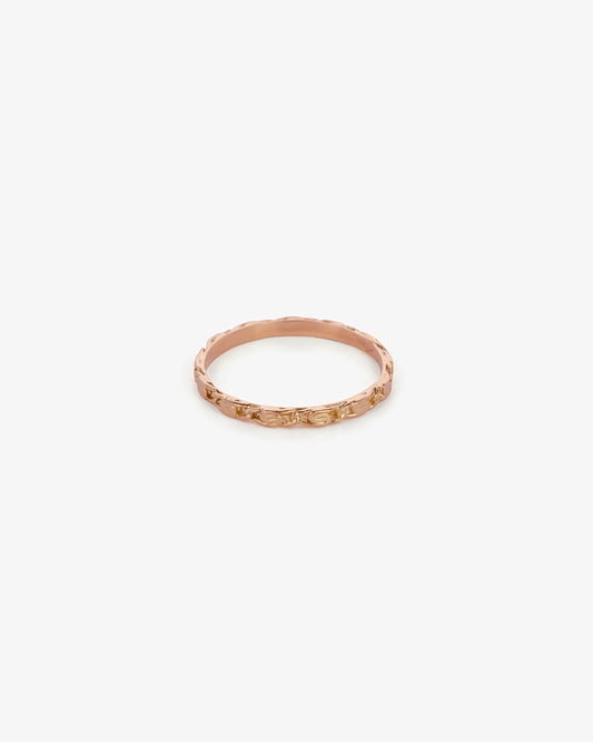 Wouters & Hendrix Gold 18K Rose Gold Snail Chain Ring