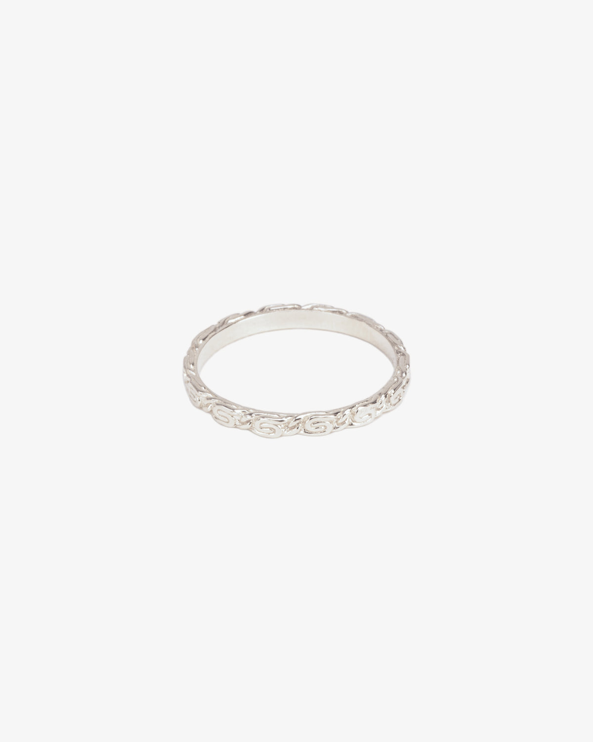 Wouters & Hendrix Gold 18K White Gold Snail Chain Ring