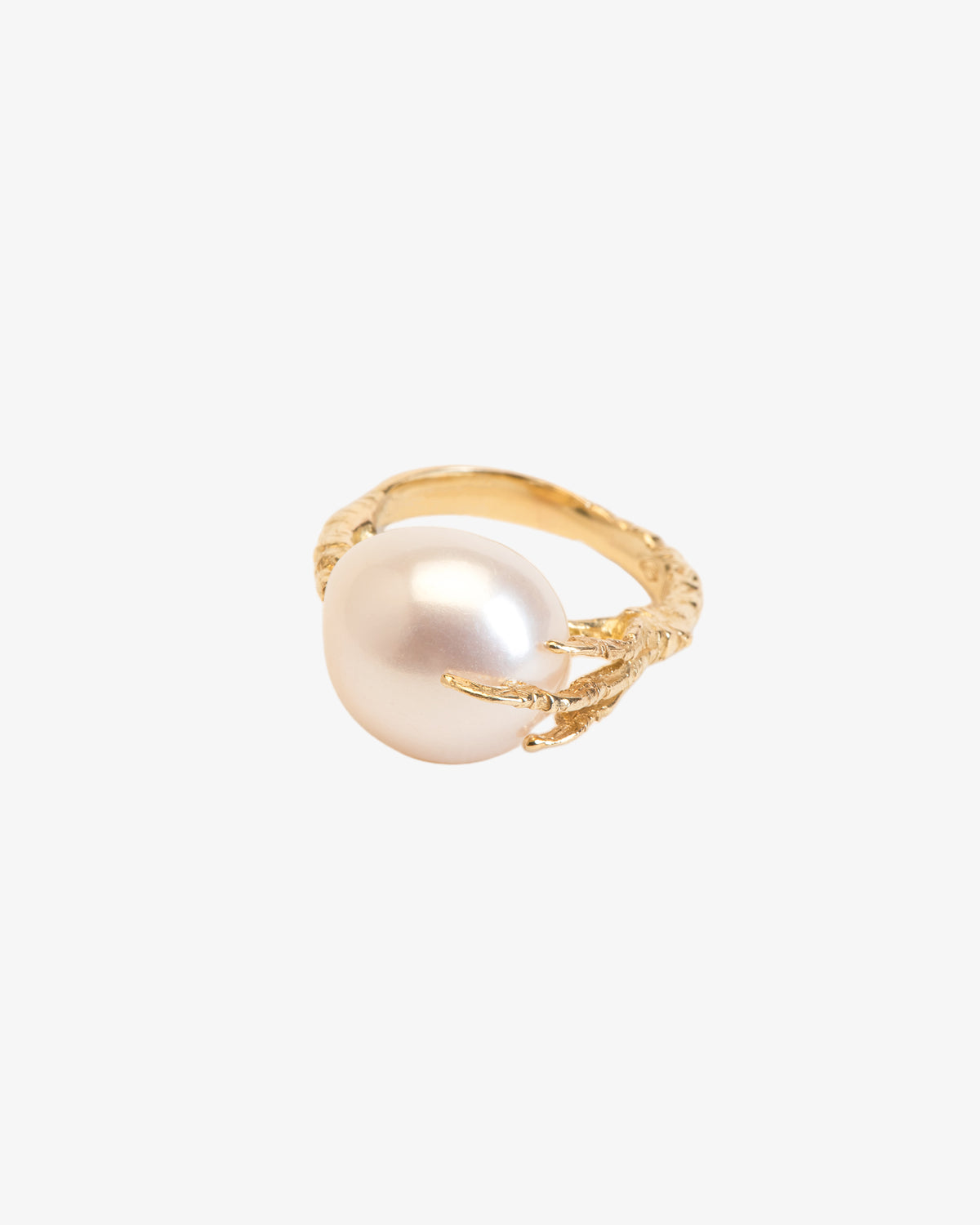 Wouters & Hendrix Gold 18K Gold Grigri Pearl Ring, side view