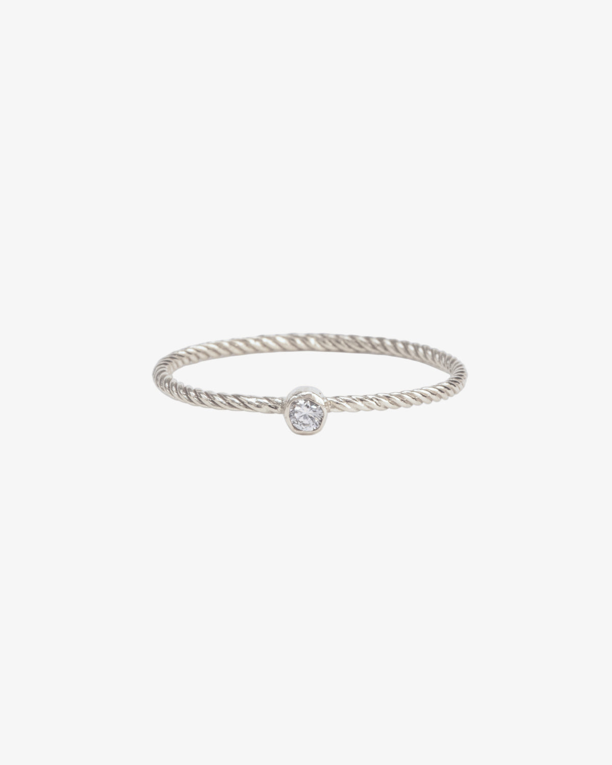 Wouters & Hendrix Gold 18K White Gold Twisted Diamond Ring